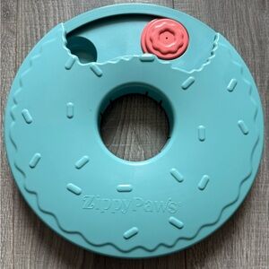 ZippyPaws Teal Donut Dog Toy